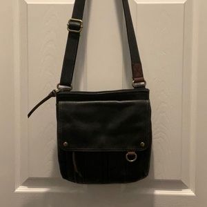 Black Fossil Crossbody Bag